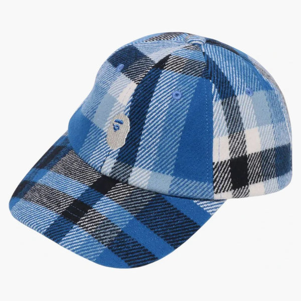 Bape Check Panel Cap Blue