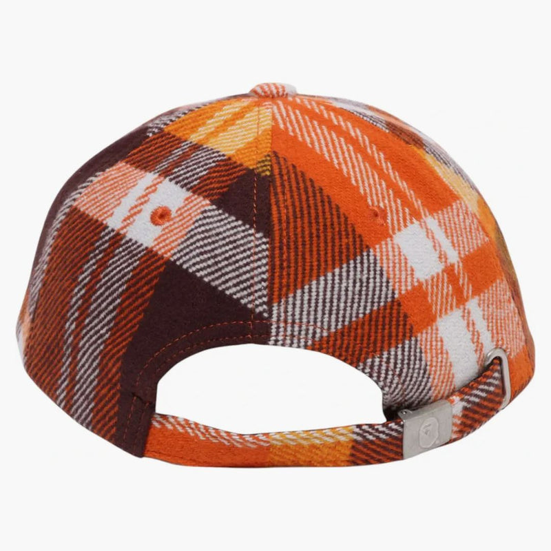 Bape Check Panel Cap Orange