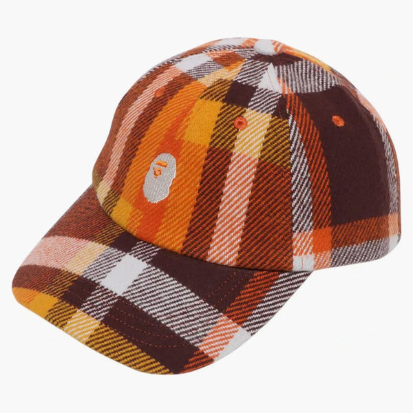 Bape Check Panel Cap Orange