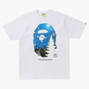 BAPE Christmas Ape Head Glow in the Dark Tee White