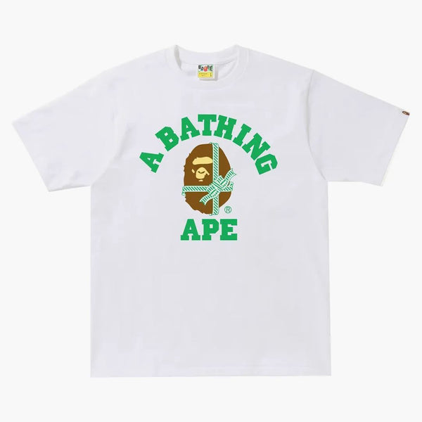 Bape Christmas College Tee White/Green