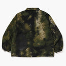 Bape chusen dye relaxed fit coach jacket olive drab