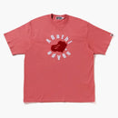 BAPE Circular Ape hlava uvolněná fit čaj růžová