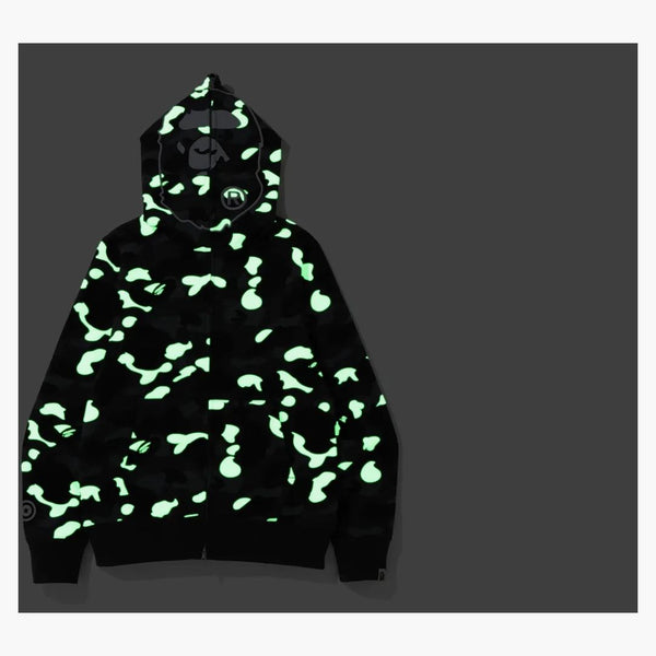 BAPE CITY CAMO 2nd APE Full Zip Soodie Black