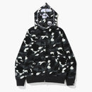 Bape City Camo 2nd Ape Full Zip Hoodie Black