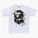 Bape City Camo Painting Ape Head Tee White