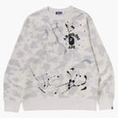 Bape City Camo Painting Crewneck Sweatshirt White