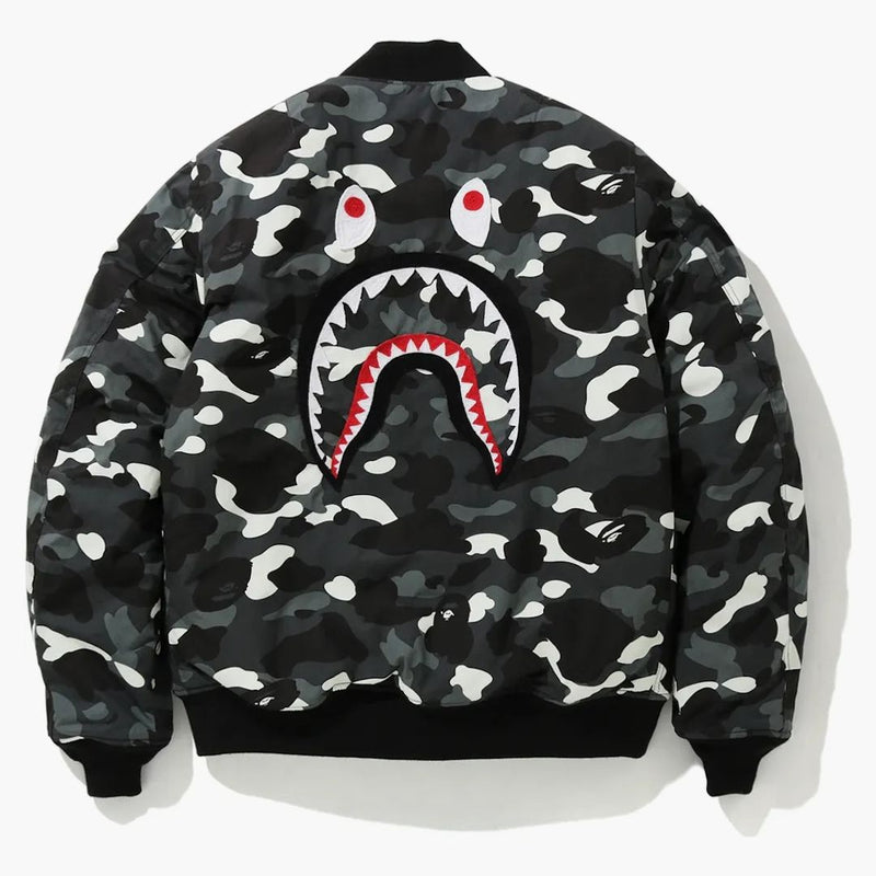 Bape City Camo Shark MA-1 černý