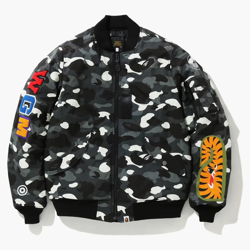 Bape City Camo Shark MA-1 černý