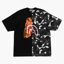 Bape City Camo Tiger Shark Relaxed Fit Tee Black
