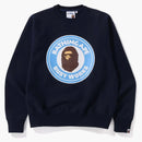 Bape Classic Busy Works Relaxed Fit Crewneck Sweatshirt Navy