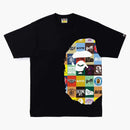 Bape Classic Logo Side Big Ape Head Tee Black