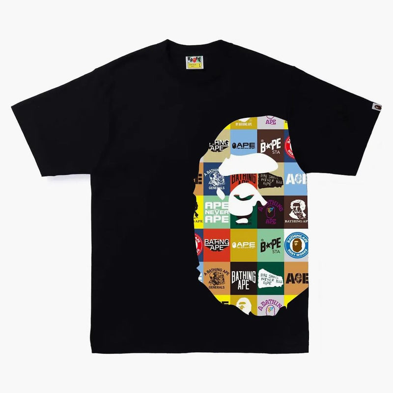 Bape Classic Logo Side Big Ape Head Tea Black