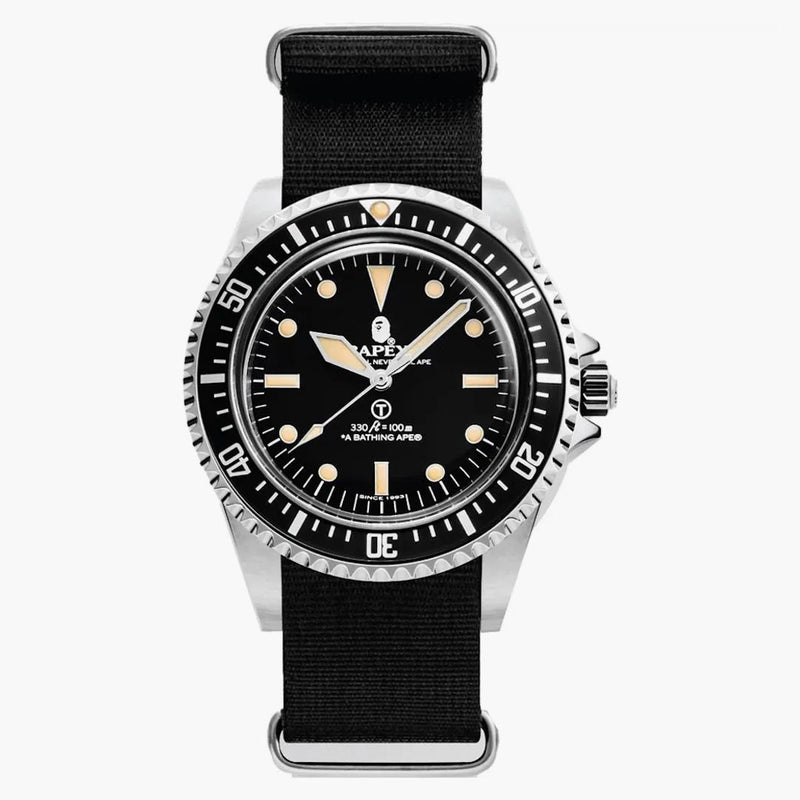 Bape Classic Type 1 Nato Bapex Watch (ss21) Silver