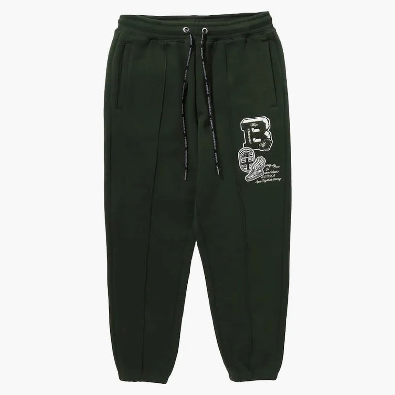 Bape College odznaky tepláky zelené