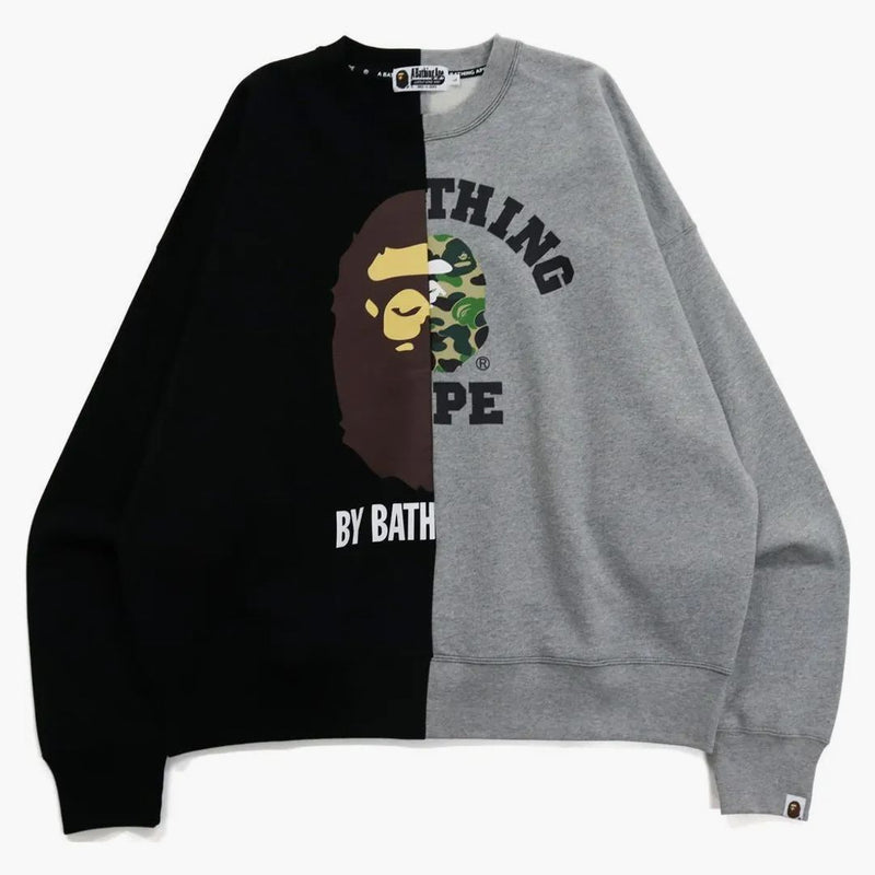 BAPE College & genom att bada Loose Fit Crewneck Black