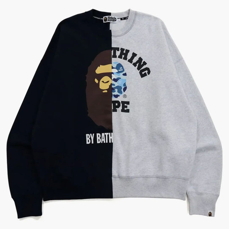 Bape College & by Bathing Loose Fit Crewneck Navy
