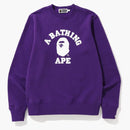 Bape College Crewneck Purple