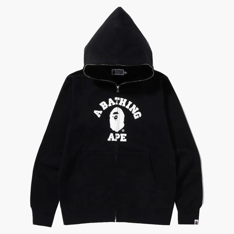 BAPE College Full Zip Hoodie Black