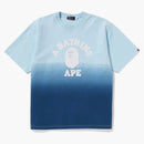 Bape College Gradation Relaxed Fit Tea Blue