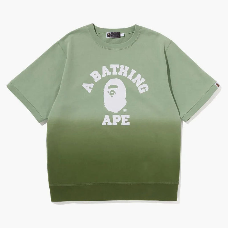 Bape College Gradation S/S Sweat Crewneck Green