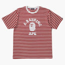 Bape College Hoop Tee Red
