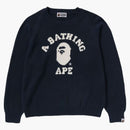Bape College Knit Sweater Navy