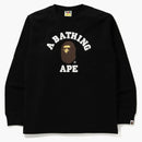 Bape College L/s Tee (fw20) Black