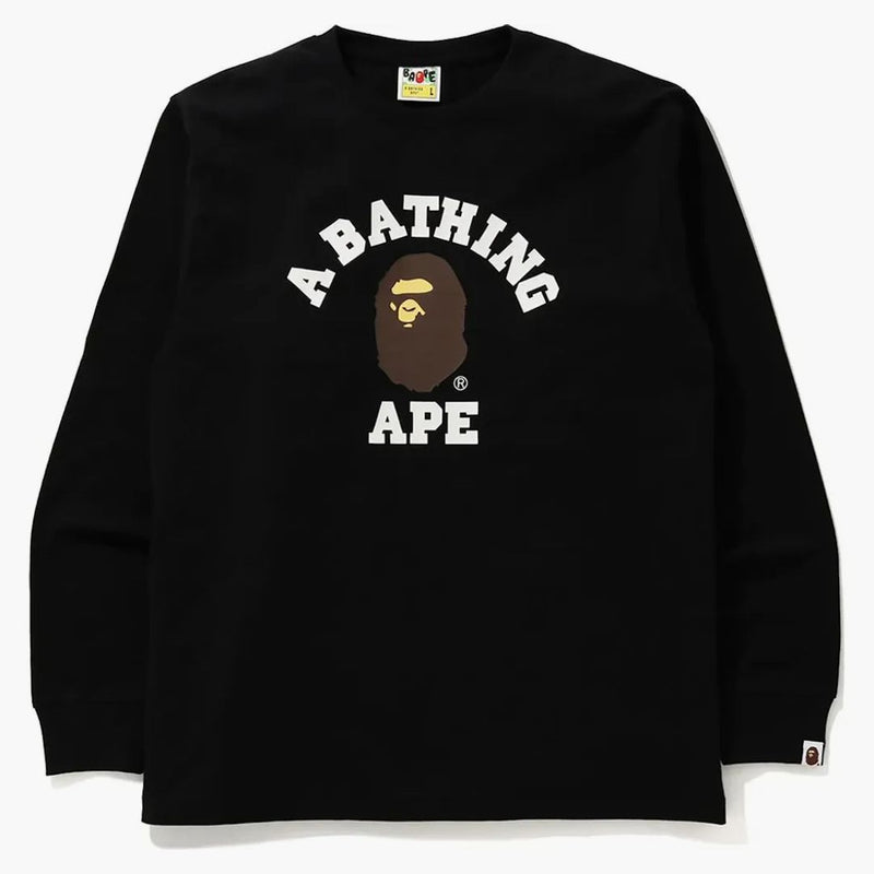 Bape College L/S Tea (FW20) Black