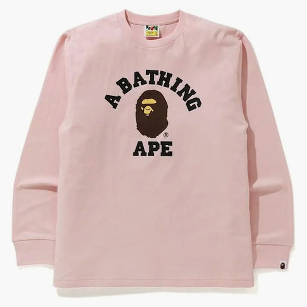 Bape College L/S Tea (FW20) Pink
