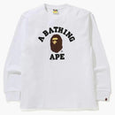 Bape College L/s Tee (fw20) White