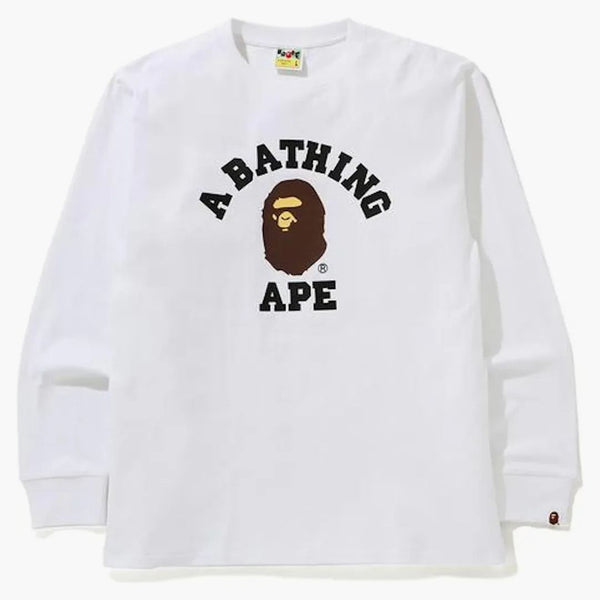 Bape College L/S Tea (FW20) White