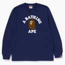 Bape college l/s tea (fw22) navy