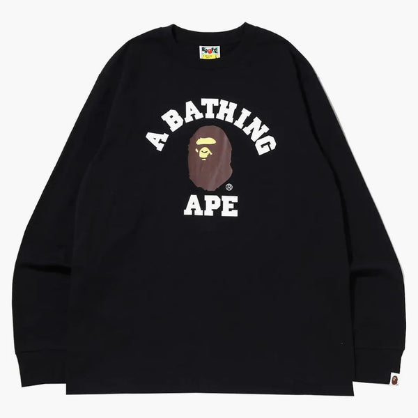 Bape College L/S Tea (SS22) Black