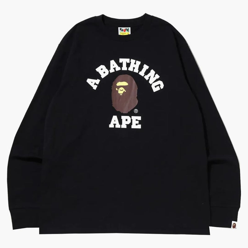 Bape College L/S Tea (SS22) Black