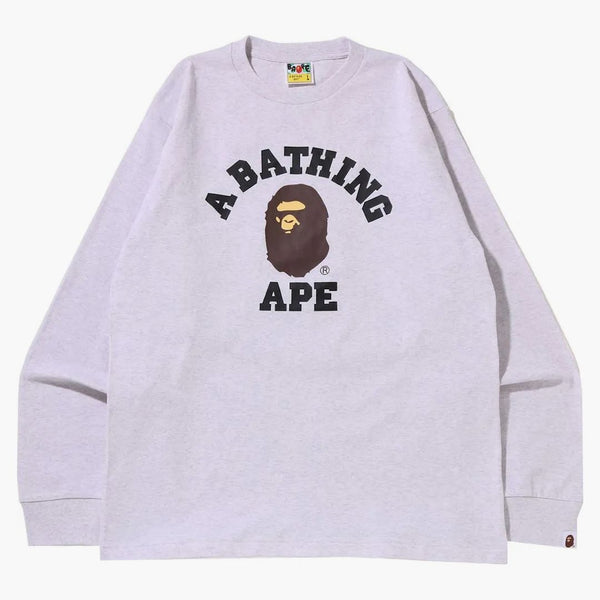 Bape College L/S Tea (SS22) Gray