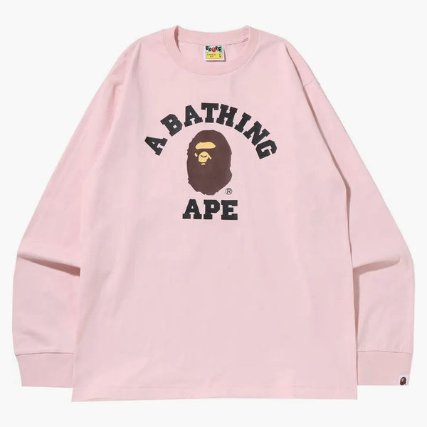 Bape College L/S Tea (SS22) Pink