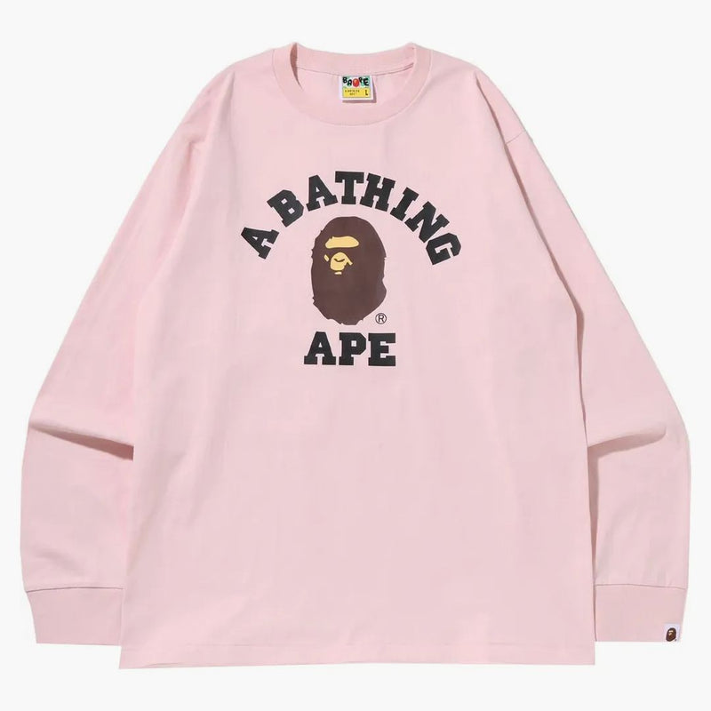 Bape College L/S Tea (SS22) Pink