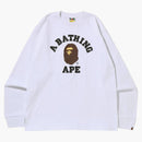 Bape College L/S Tea (SS22) White