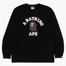 Bape College L/S Tea (SS25) Black