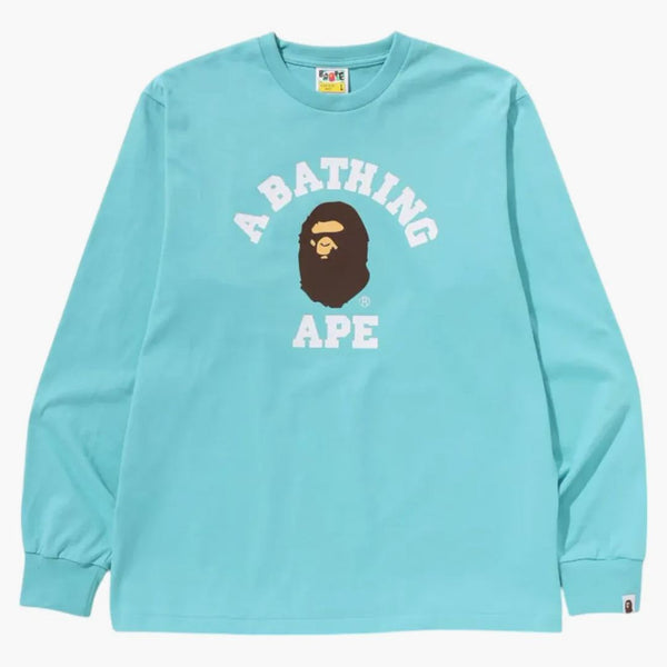 Blue na Bape College L/S Tea (SS25)