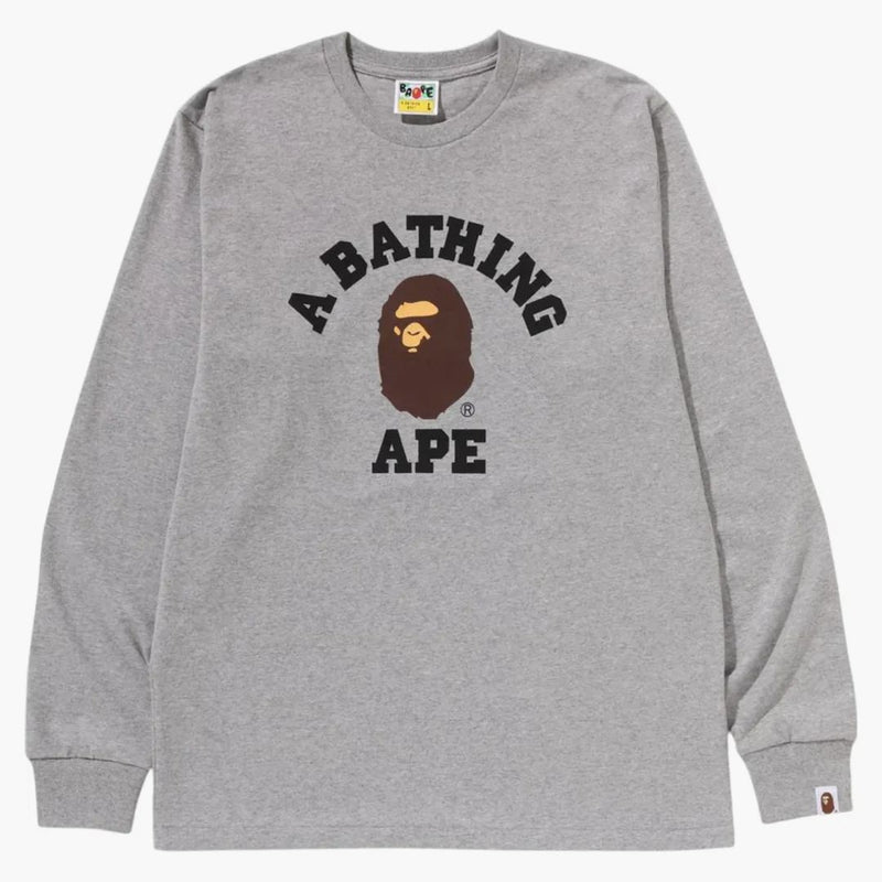Bape College L/s Tee (ss25) Gray