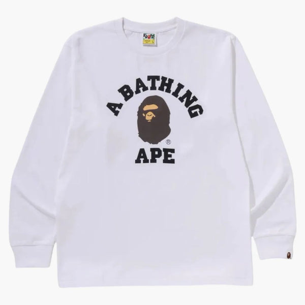 Čaj Bape College L/S (SS25) bílý