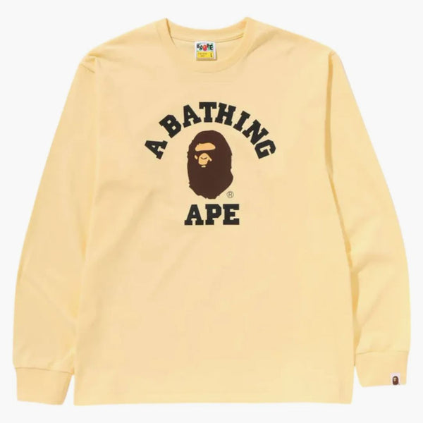 Čaj Bape College L/S (SS25) Žlutá