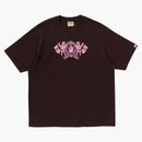 Logo Bape College Relaxaded Fit Tee Brown