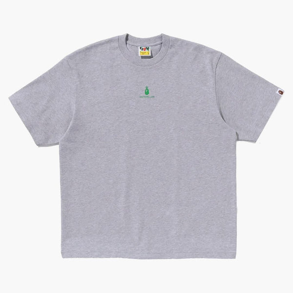 Bape College Logo Relaxed Fit Tee Heather Grey