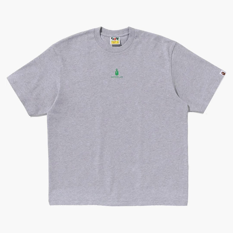 Bape College Logo Relaxed Fit Tee Heather Grey