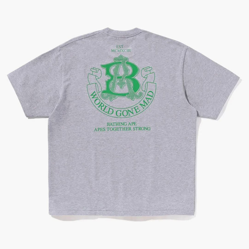 Bape College Logo Relaxed Fit Tee Heather Grey