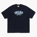 Logo Bape College Relaxaded Fit Tea Navy