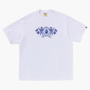 Logo Bape College Relaxaded Fit Tee White